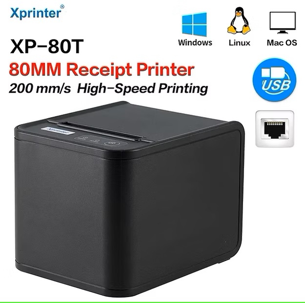 Impresora Termica Xprinter 80mm MOD:XP-80T USB+Ethernet Para Todo Tipo De Recibos