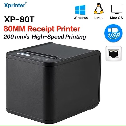Impresora Termica Xprinter 80mm MOD:XP-80T USB+Ethernet Para Todo Tipo De Recibos